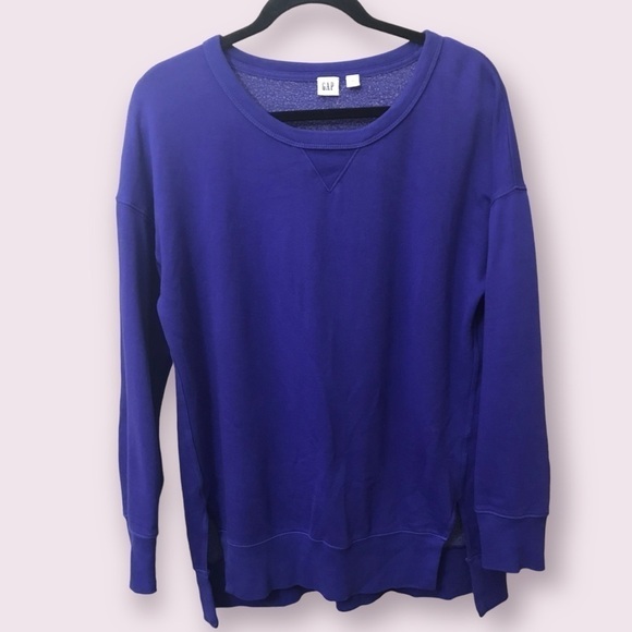 𝅺GAP Womens Cotton Knit Crewneck Tunic Relaxed Fit Sweater Size Medium - Picture 1 of 11